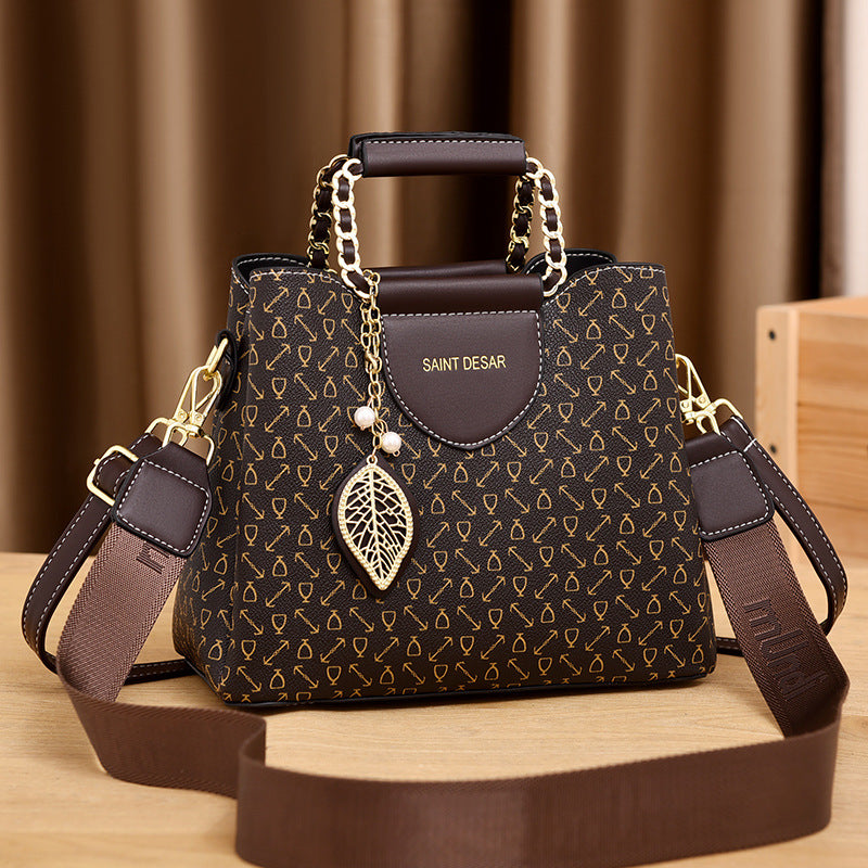 Elegant Vintage Fashion Print Handbag