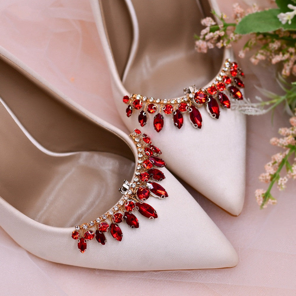 High Heels Clip-on Shoe Flower Jewelry