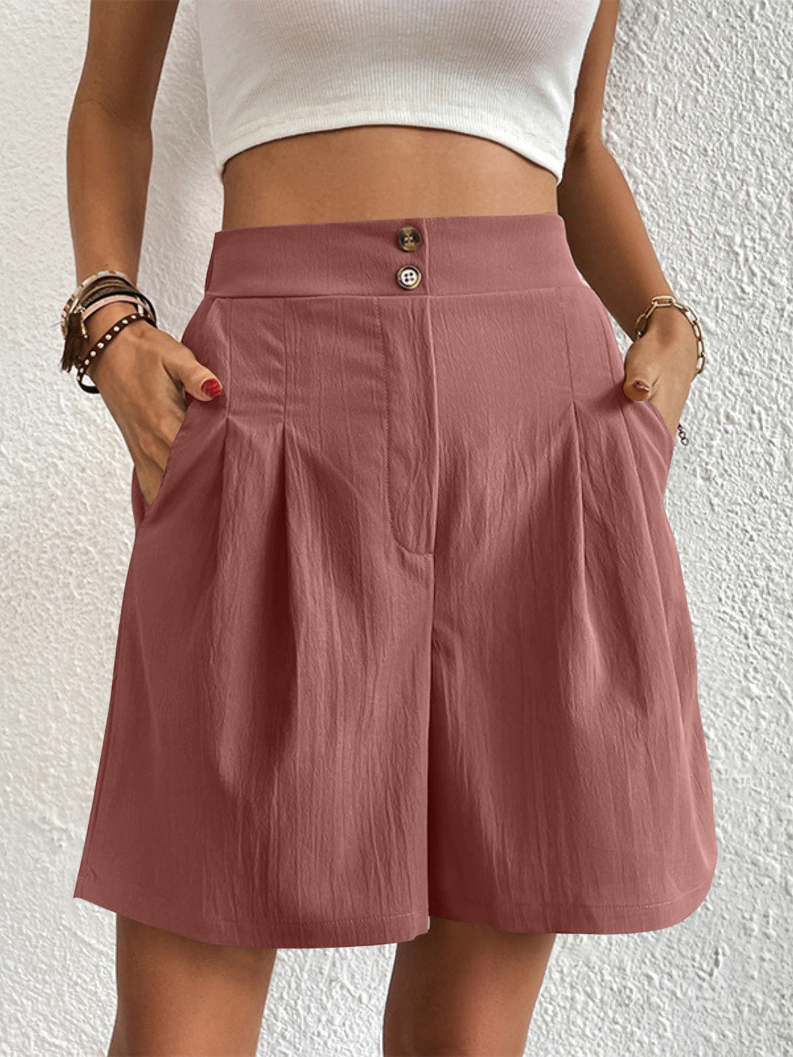 Summer Staple High Waist Shorts with Pockets