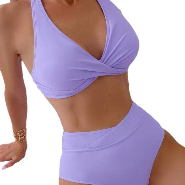 Multicolor High Waist Swimsuit