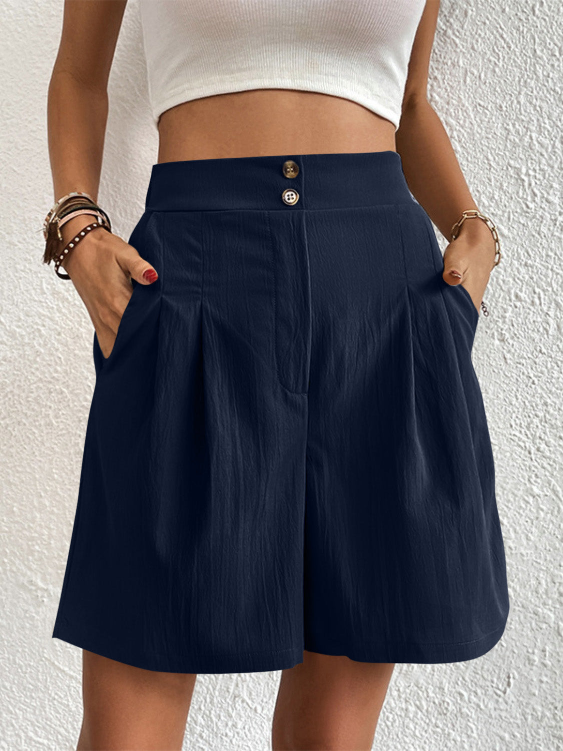 Summer Staple High Waist Shorts with Pockets