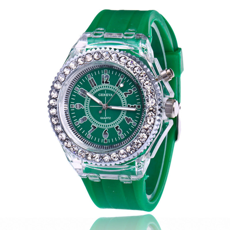 Luminous Geneva Quartz LED Watch