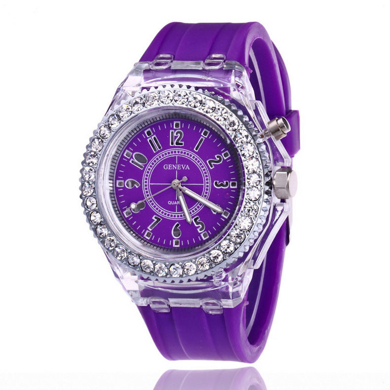 Luminous Geneva Quartz LED Watch