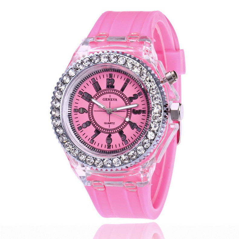 Luminous Geneva Quartz LED Watch