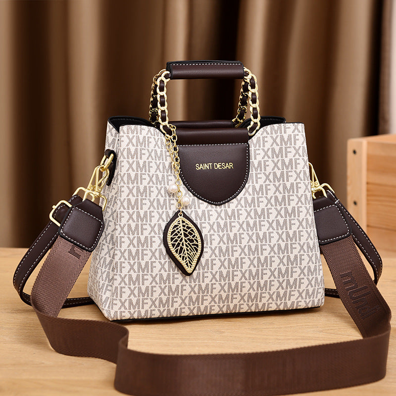 Elegant Vintage Fashion Print Handbag