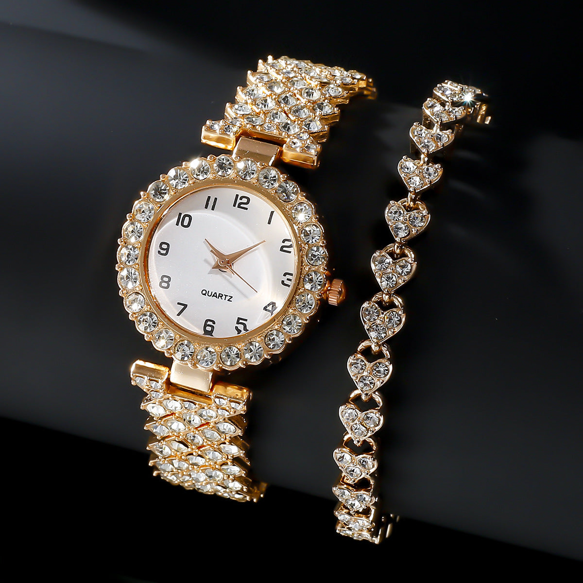 Dazzling CZ Diamond Women's Watch Bracelet