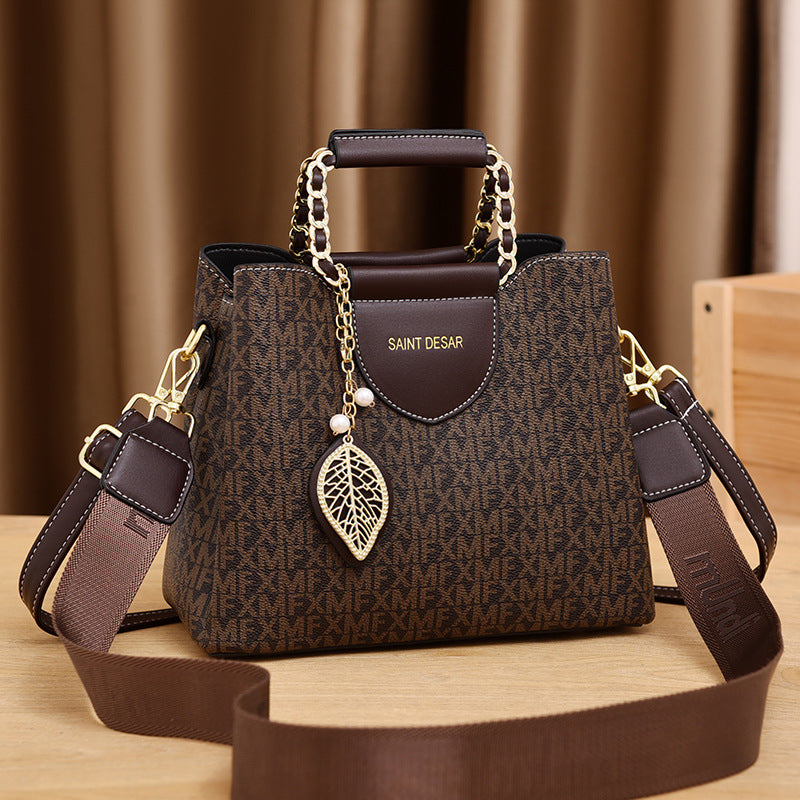 Elegant Vintage Fashion Print Handbag