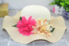 Sea Blue Mall 3D Flower Big Brim Wave Sun-proof Straw Hat  SeaBlueMall.com