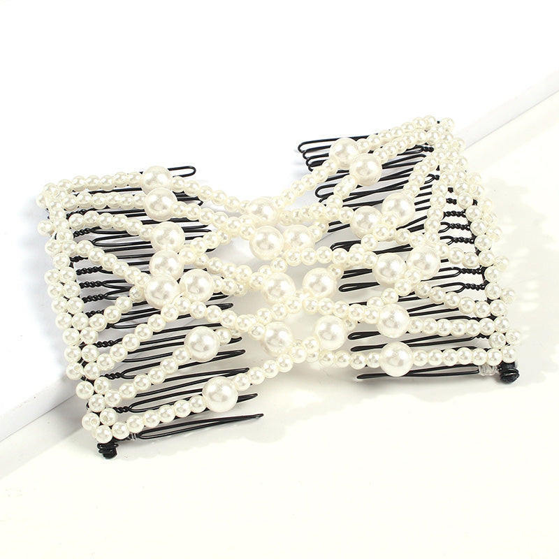 Variety Hair Comb Pearl Bow Hairpin