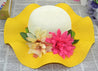 Sea Blue Mall 3D Flower Big Brim Wave Sun-proof Straw Hat  SeaBlueMall.com